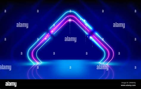 Blue neon arch Stock Vector Images - Alamy