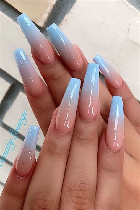 Nov 14, 2022 · So, these nails are a long stiletto shape and some have black and blue glitter ombre while some nails are just sparkly. The rich blue color looks amazing with the black. Anyone wearing these nails will wow. Source: @margaritasnailz. 3. French and Blue Ombre. This next nail idea uses two stylish ombre designs. . 