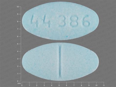 44 367 Pill - blue capsule/oblong, 11mm. Pill