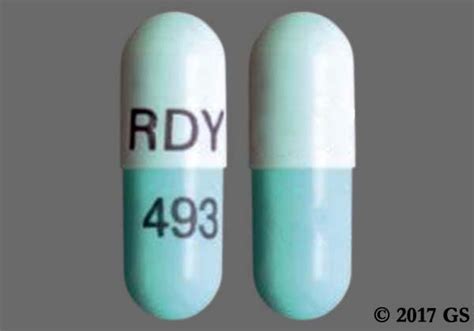 Pill Imprint RDY 259. This blue and pink capsule-shape pill wit