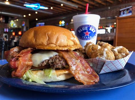 Blue sky texas. Enjoy delicious burgers, sandwiches, salads and more from Blue Sky Texas. Order online and pick up at your nearest location. 