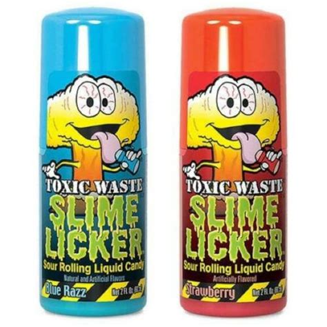 Blue slime lickers. Introducing Slime Lickers Squeeze Candy. From the minds of Toxic Waste Candy comes Slime Lickers in a new form: Squeeze Tubes! Squeeze the delicious sour candy onto your tongue in 3 delicious flavors: Cherry, Blue Razz, and Green Apple. Enjoy the popular candy you love in a brand new way! 