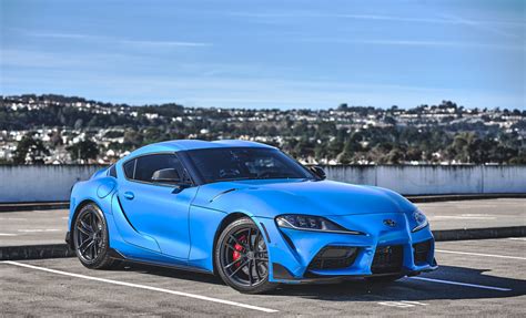 Blue supra. Features. Specs. GR Garage. More. See All Specs. 2.0L 4-CYL. ENGINE. 255 HP/295 Lb.-Ft. 3.0L 6-CYL. ENGINE. 382 HP/368 Lb.-Ft. TRANSMISSION. 6-Speed iMT or 8-Speed … 