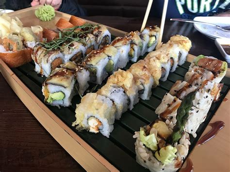 Blue sushi fort worth. Here is what we ordered: Hawaiian Roll x 2, Eden Roll, Shiitake to me, Crunchy Blue x 2, South Pacific, Super Asparagus x 2, Shrimp Tempura Maki (added eel sauce), Crunchy l.a., Spicy Tako, Hot Poppers x 2, Thriller Roll, Ceviche, Calamari, Crab Rangoon (with Mango) x 2, Miso Soup x 2, & Lettuce Wraps. We were beyond pleased with every roll we ... 