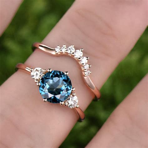 Blue topaz engagement ring. Most Selling Ring RareCollection Blue Topaz Queens Design Engagement Ring 3.15 ct Marquise Shape -Change Blue Topaz Ring Cluster CZ diamond Twig Wedding Ring June Birthstone Promise Ring,with. 4.0 out of 5 stars 1. $49.99 $ 49. 99. FREE delivery Mar 19 - 26 . Or fastest delivery Mar 6 - 11 . 