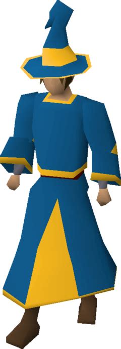 A blue wizard robe is the most basic piece of chest