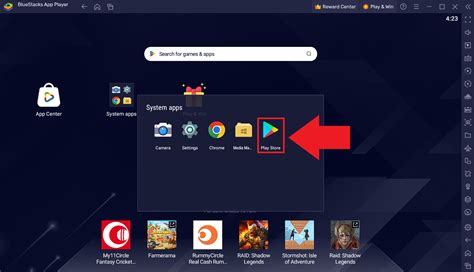BlueStacks Store'dan, Play Store'dan veya.