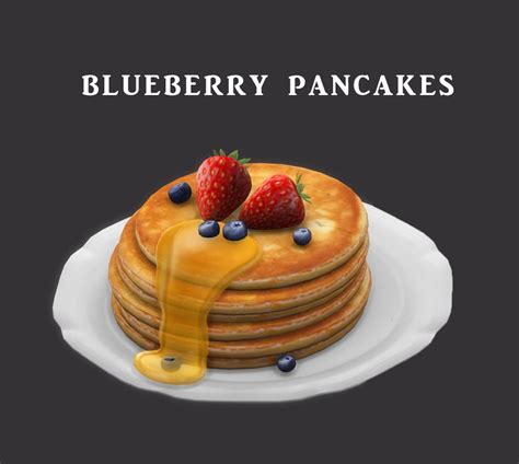 Blueberry Pancakes Sims 4 Food The Sims 4 Food Sims 4