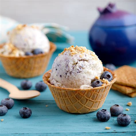 Blueberry cheesecake ice cream. In a stand mixer, or with a hand mixer, blend cream cheese until light and fluffy. Add egg, whip until blended. When the cream cheese and egg mixture is light and fluffy, add in 1/3 cup powdered erythritol, 1 tsp vanilla, and lemon juice and blend. Spread batter evenly in the pan and bake for 12-15 minutes. 