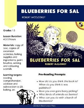 Blueberrys For Sal Activity Teaching Resources TPT