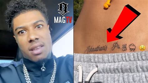 Blueface stomach tattoos. Blueface fans don't play.. On Tuesday night (Aug. 6), the 2019 XXL Freshman shared a video of a female fan on his Instagram account, showing off the massive tattoo she got inked on her thigh of a ... 