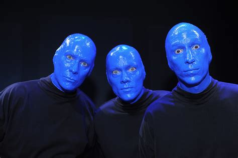 About. Blue Man Group will rock your world, blow your mind, and unleash your spirit. Leave your expectations at the door and let three bald and blue men take you on a spectacular journey bursting with music, laughter and surprises. 35 million people of all ages, languages and cultures know what Blue Man Group is really about. Now it’s your turn.