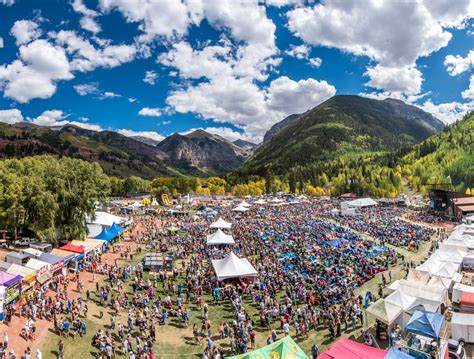Blues and brews festival telluride co. Sep 14, 2021 · General Info. The Festival Campground is located at 500 E Colorado Ave in the scenic Telluride Town Park adjacent to the festival grounds and just a short walk to downtown Telluride. Camping is communal in all areas, there are no designated campsites. 