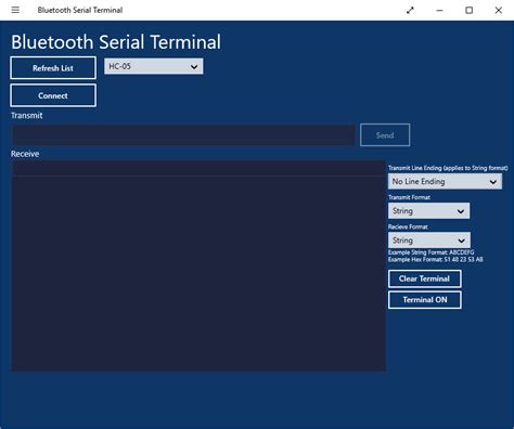 Bluetooth serial terminal windows 7 download.  Software for communicating wit...