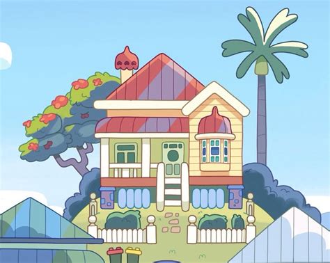 Bluey's house layout. I did all the world building for Bluey and set down the visual style and colours. After that I art directed 52-ish episodes which involved drawing and colour roughing backgrounds for each ep. As well as art directing backgrounds, props and VFX. This is some of the original development for the Heeler’s home. 