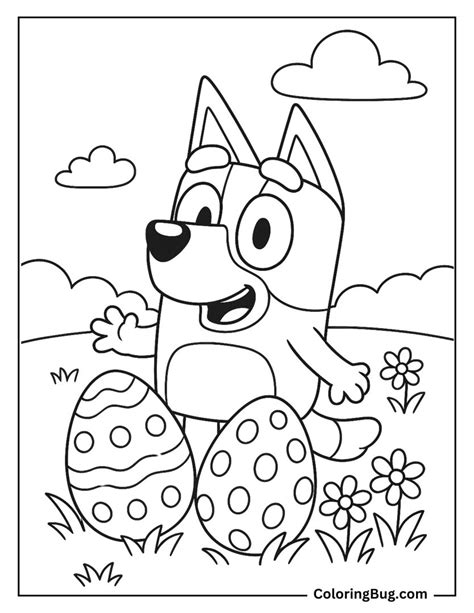 Bluey Coloring Pages Easter