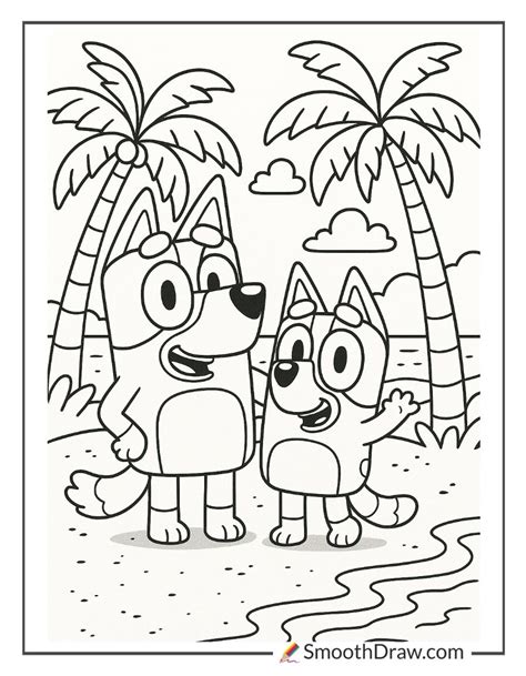 Bluey Coloring Pages Free