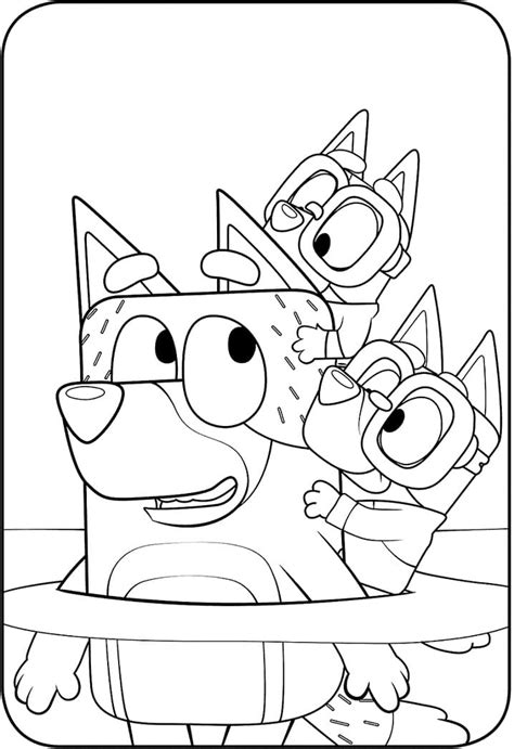 Bluey Free Coloring Page