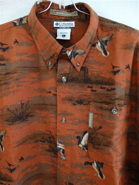 Bluff Creek Outfitters Button Down Shirt Mens XXL Ducks Wildlife