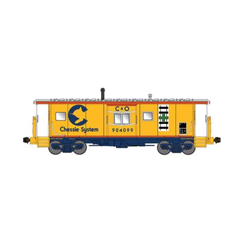 Bluford Shops, N Scale, 44215, ICC 4 Bay Window Caboose, Chessie C…