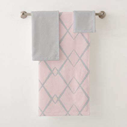 Blush And Gray Bathroom Accessories Zazzle