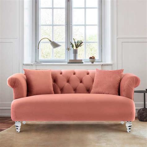 Blush Velvet Sofa - 12 For Sale on 1stDibs