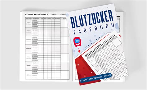 Blutdruck und Blutzucker Logbuch: Ein Jahr tägliches Blutzucker …