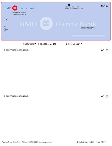 Bmo Harris Bank Order Checks