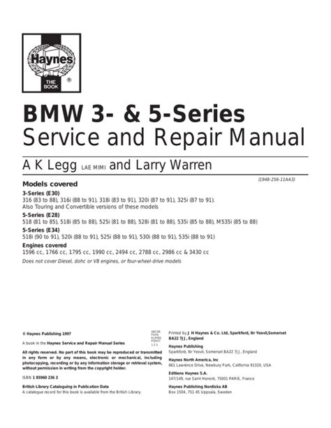 Bmw 3 5 series service and repair manual. - Los fundamentos de la gramática transformacional.