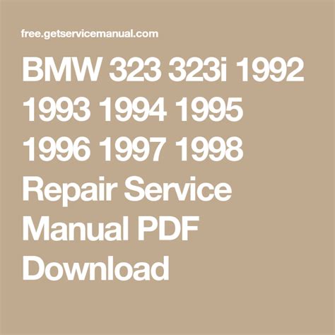 Bmw 323 323i 1992 1998 hersteller werkstatt   reparaturhandbuch. - Ford focus manual transmission fill plug.