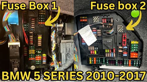 Bmw 5 series fuse box location.  The first fuse box is located in the ca...