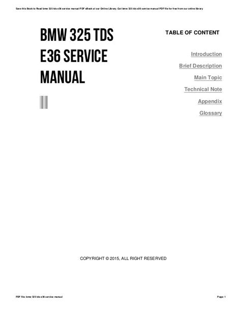 Bmw e36 325 tds service manual. - 1968 johnson 6hp manuale di servizio.