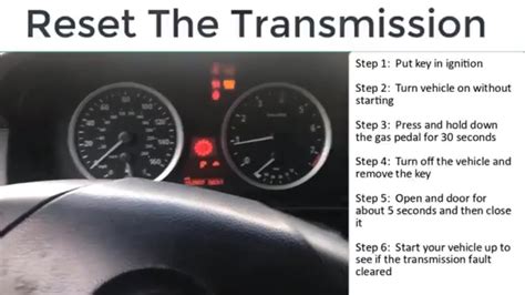 Bmw e60 transmission fault reset.  This will reset the transmission module...