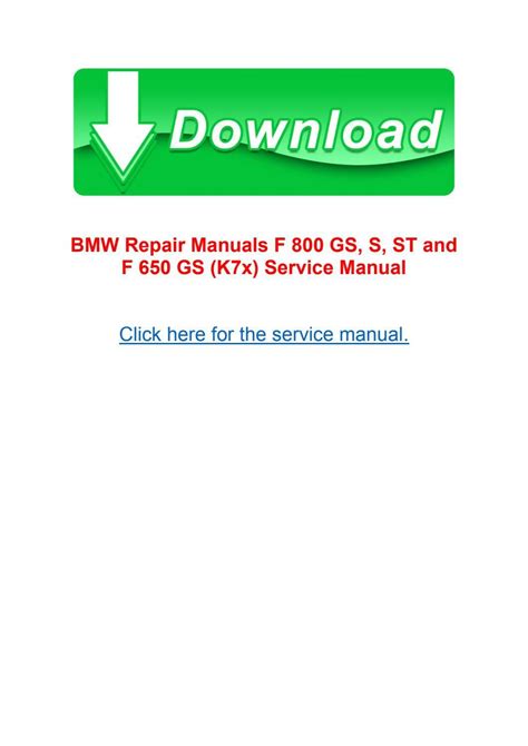 Bmw f 650 gs service repair workshop manual. - 1991 toyota camry sv21 repair manual.