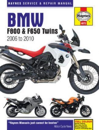 Bmw f800 und f650 twins 2006 bis 2010 haynes service und reparaturanleitung. - Vis a vis french textbook online.