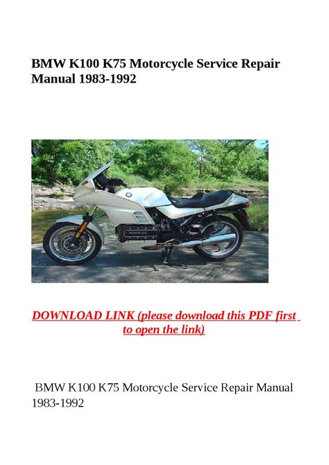Bmw k100 k75 1983 1992 repair service manual. - Emco super 11 cd lathe manual.