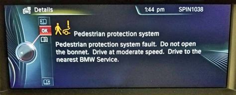 Bmw pedestrian protection system sensor location.  The cost of disconnection and coding is ...