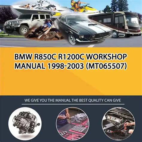 Bmw r850c r1200c workshop manual 1998 2003. - How to guide for 1987 econoline van.