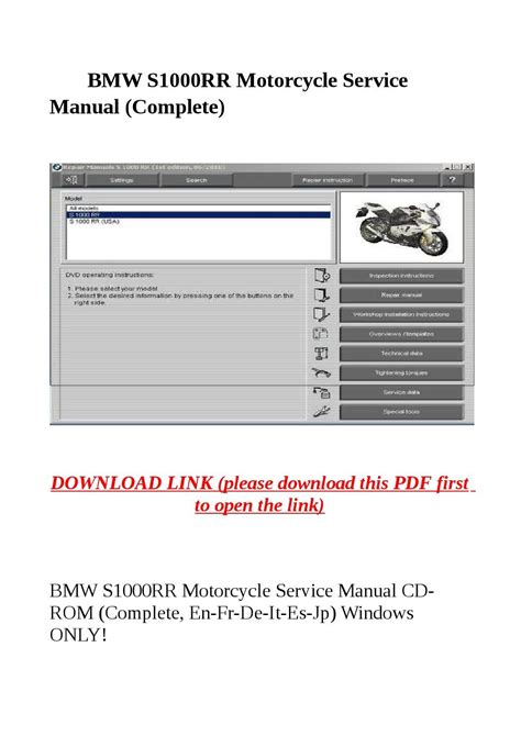 Bmw s1000rr service repair manual 2010 2013. - Revision de los contratos digesto practico.
