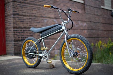 Bmx ebike. Crew Dart V2 Electric Bike. $ 2,400.00. Black. Locate a Dealer. The Dart V2 is the second generation of Crew’s BMX-inspired electric bike, outfitted with a powerful 750W Bafang rear hub motor that’ll reach a blistering top speed of 28 mph. Ride farther on a single charge with a 48v, 13Ah lithium-ion battery that’s neatly placed inside the ... 