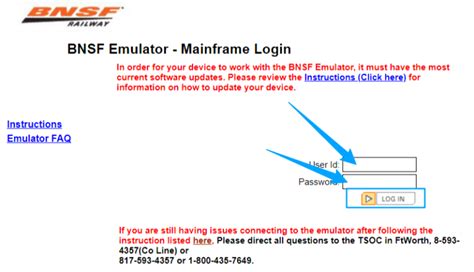 Kroky k použití BNSF Mainframe Emulator na webu: Krok 1: Otevřete proh