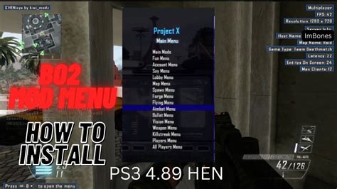 Bo2 mod menu ps3 hen.  It allows the installation of a mod on BO2.  Hop...