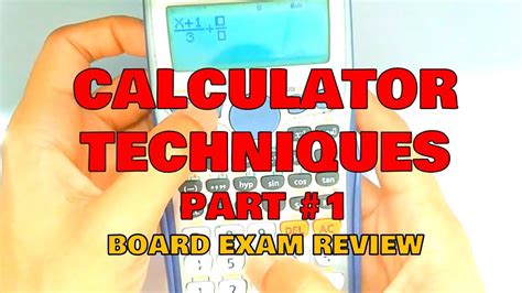 Board Exam Calculator Techniques