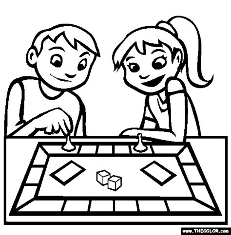Board Game Coloring Page Free Board Game Online Coloring