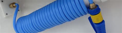 Boat Washdown Hoses Coiled, Flexible Plastic, Synthetic, PVC ...