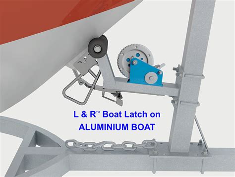 Boat latch system. If you want to get technical, Boatcatch is a “positively locked” coupling system which helps form a quick release connection between your boat trailer the bow of the boat. There are two sizes and Boatcatch is supplied as a kit complete with a universal mounting bracket and all components you usually need for your boat-trailer arrangement. 