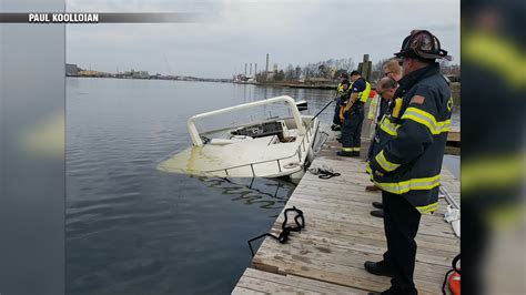 Boat takes on water at dock in Chelsea