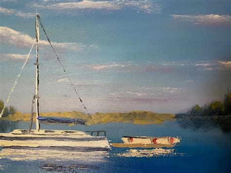 Boats Harbour Painting - Etsy