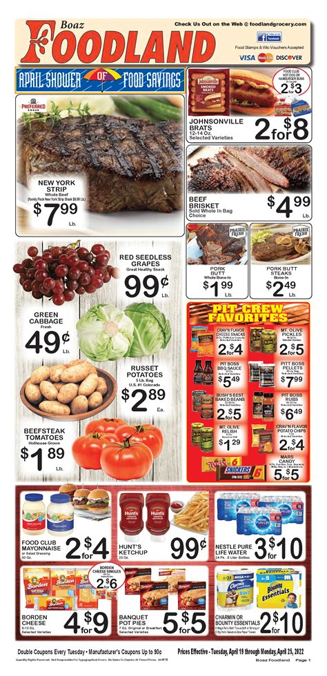 Boaz foodland. next post: Boaz Foodland; Find the Foodland Nearest You. Store Locator. Foodland. Coupons Weekly Ads Recipes. About Our Company. About us Employment. Customer Service ... 