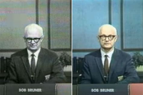 The 58-second clip, originally broadcast in 1967 in Iowa, starts with TV news anchor Robert "Bob" Bruner (right) asking station manager Doug Grant (left) what the …. 